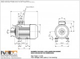 1LA709 IMB3 (foot-standing) dimensions