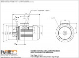 1LA710 IMB5 (large flange) dimensions