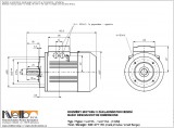 1LA713 IMB14FT (small flange) dimensions