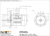 1LA713 IMB5 (large flange) dimensions