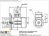 1LA906 IMB14FT (medium flange) dimensions