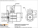 1LA907 IMB14FT (medium flange) dimensions