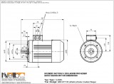 1LA909 IMB14FT (medium flange) dimensions