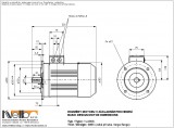 1LA909 IMB5 (large flange) dimensions