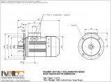 1LA910 IMB5 (large flange) dimensions