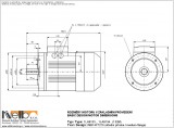 1LA913 IMB14FT (medium flange) dimensions