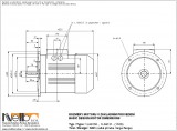 1LA913 IMB5 (large flange) dimensions