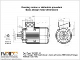 1LE1001 size 100L IMB14 (small flange) dimensions