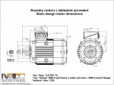 1LE1001 size 132M IMB14 (small flange) dimensions