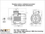 1LE1001 size 132M IMB3 (foot-standing) dimensions