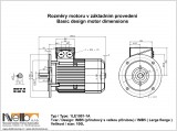 1LE1001 size 100L IMB5 (large flange) dimensions