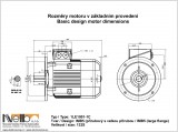 1LE1001 size 132M IMB5 (large flange) dimensions