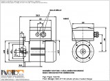 1MA706 IMB14FT (medium flange) dimensions