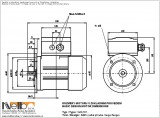 1MA707 IMB5 (large flange) dimensions