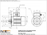 1MA709 IMB5 (large flange) dimensions