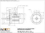 1MA713 IMB5 (large flange) dimensions