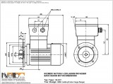 1MJ607 IMB5 (large flange) dimensions